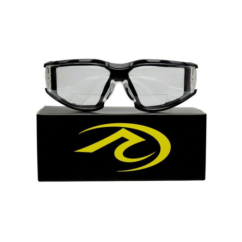 Bi-Focal Safety Motorcycle Glasses – Clear Lens +2.5 RCD