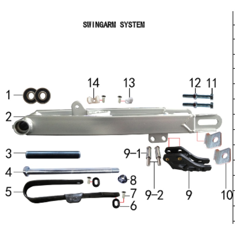 Swing Arm Axle – 150DH & 230DH Gas Dirt Bike