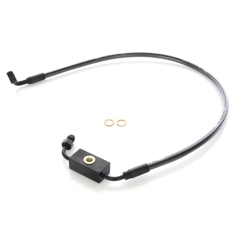 +2in. Over Lower Front Brake Line -Black. Fits Dyna,  ABS/Single Front Disc.