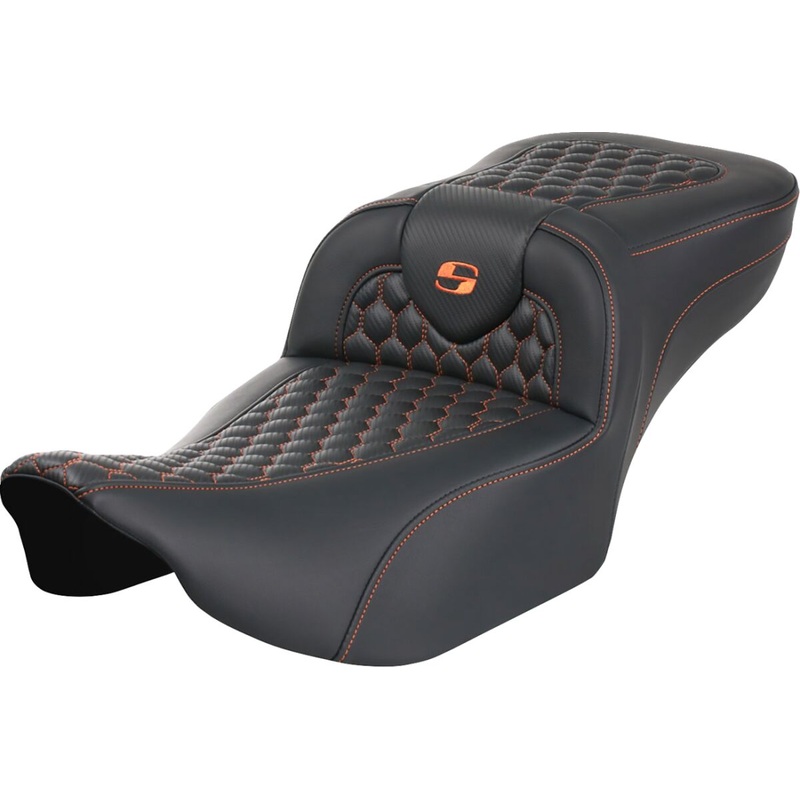 Roadsofa HC Extended Reach Seat, Orange Stitch – 23+ Touring
