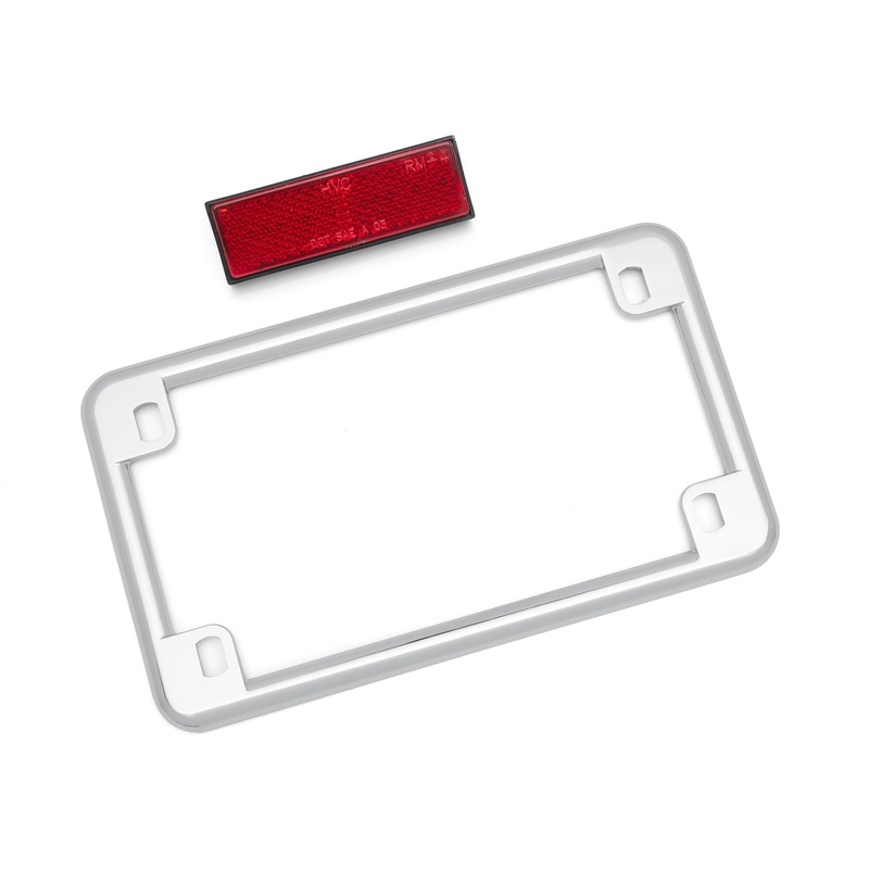 Harley Davidson 67900653 License Plate Frame KIT,REFL/LIC,FRAME,CHROME