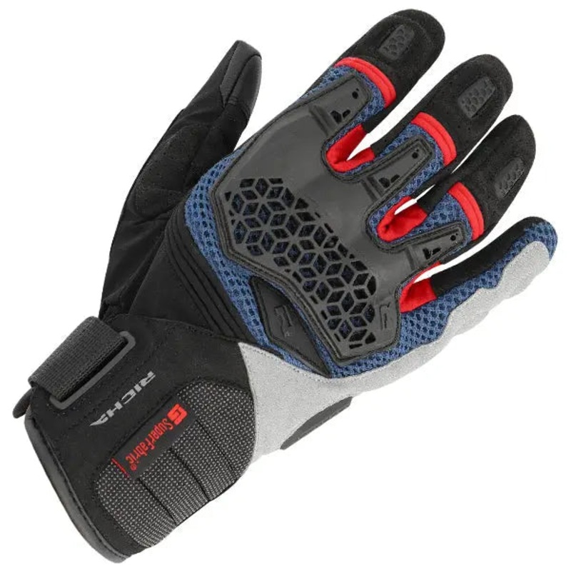 Richa Bogota Textile Gloves Black / Blue / Red