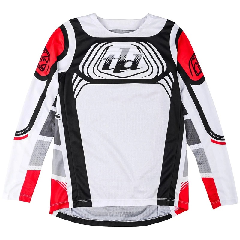 Troy Lee Designs GP Pro Wavez Youth Motocross Jersey Off White / Red