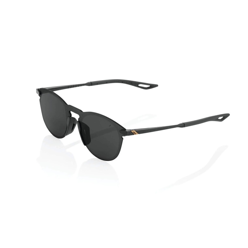 100% Legere Round Glasses Polished Black / Smoke Lens
