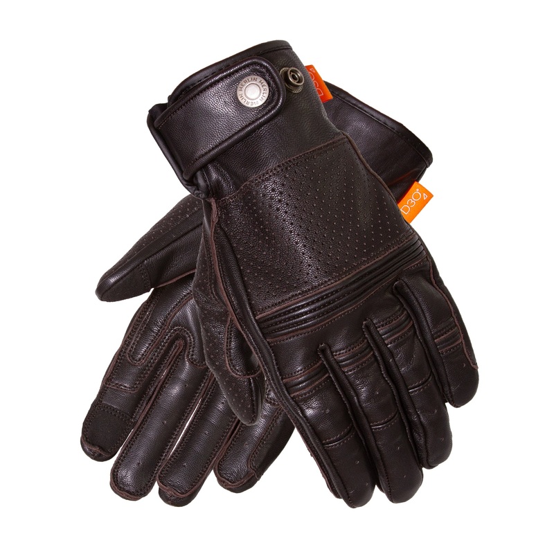 Merlin Leigh D3O Leather Gloves Dark Brown