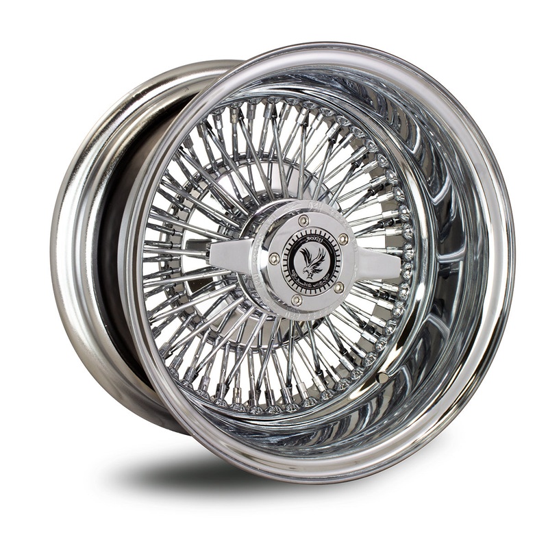 4PCS LUXOR 14×6 WIRE WHEELS CHROME