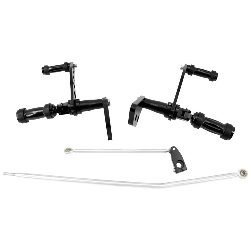 Forward Control Footpegs Levers Linkages for Harley Dyna Low Rider Fat Bob 2000-2017 | Mactions