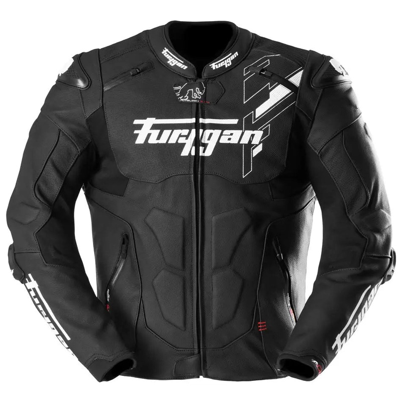 Furygan Raptor Evo 3 Leather Jacket Black / White / White