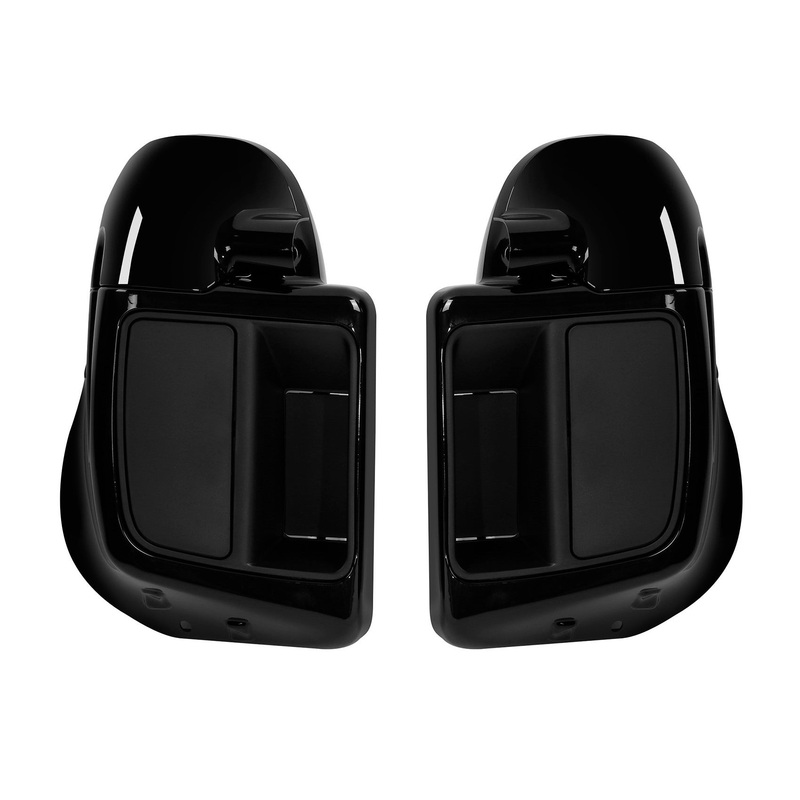 HR3 Black Earth & Vivid Black Vented Lower Fairing Kit With 6.5″ Speaker Pods For Harley Touring models 2014-2024