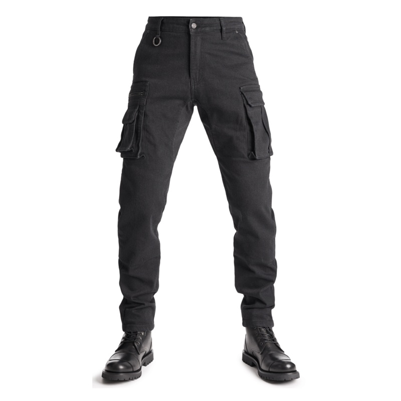 Pando Moto Desert Cargo Jeans Black