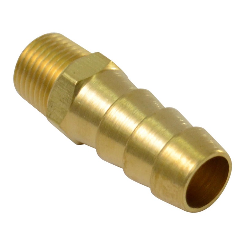 Straight 1/8 NPT x 3/8″ Hose Barb Fitting – Brass