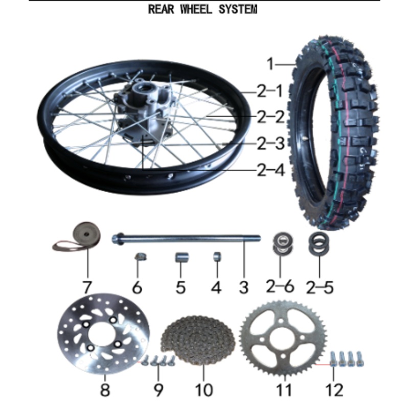Tie – 150DH & 230DH Gas Dirt Bike