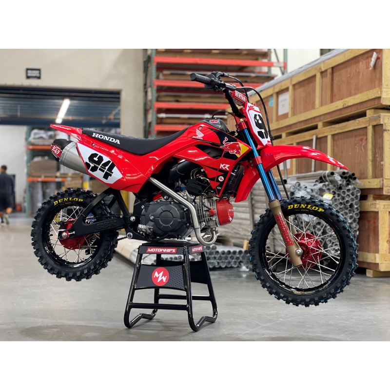 CRF110F 19-25 RS-9T Stainless Full Exhaust, w/ Stainless Muffler