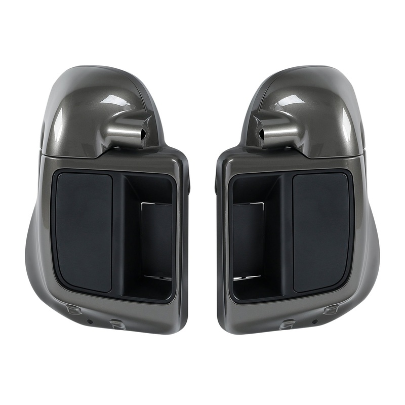 HR3 Industrial Gray Vented Lower Fairing Kit With 6.5″ Speaker Pods For Harley Touring models 2014-2024