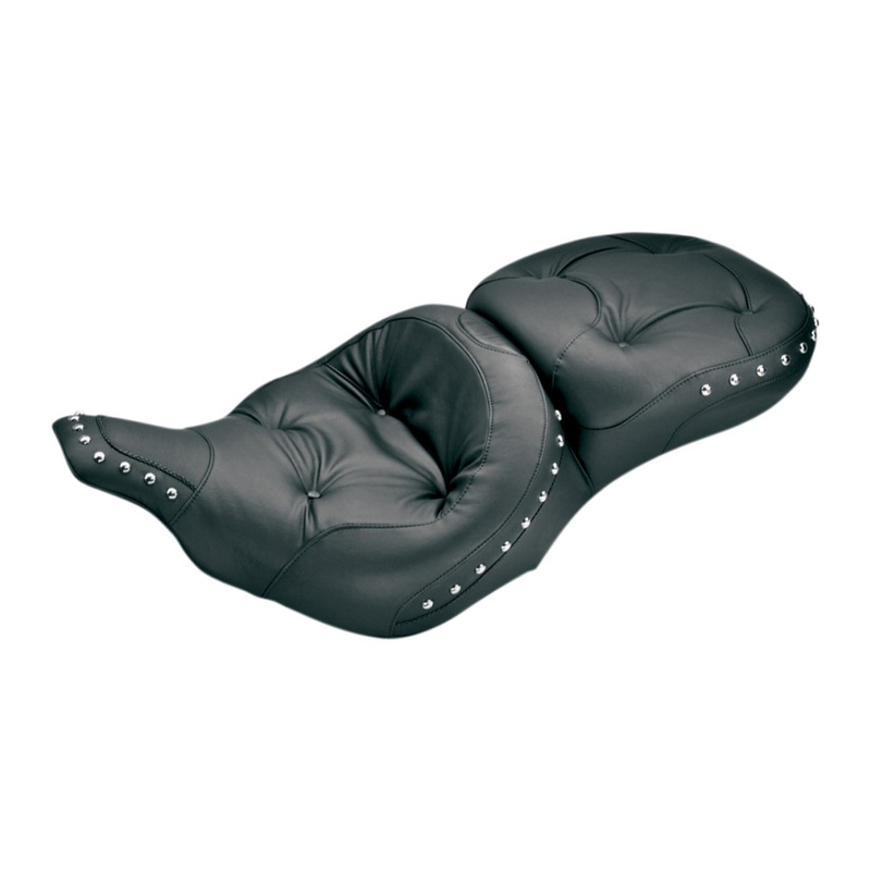 MUSTANG – One-Piece 2-Up Ultra Touring Seat – Studded Regal Seat – ’97-’07 FLT