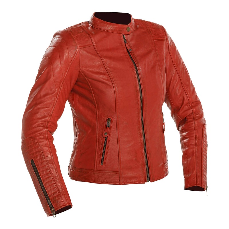 Richa Ladies Lausanne Leather Jacket – Bordeaux Red
