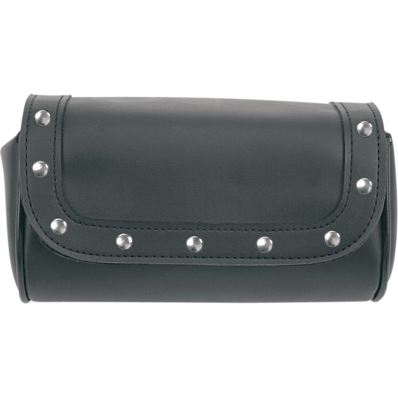 Saddlemen Riveted Highwayman Tool Pouch Black / Chrome – 14cm H x 10cm D x 23cm W