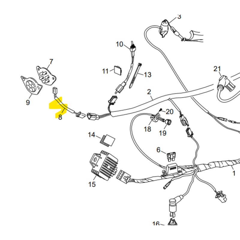 SCORPA HEADLIGHT WIRE 2011-2022