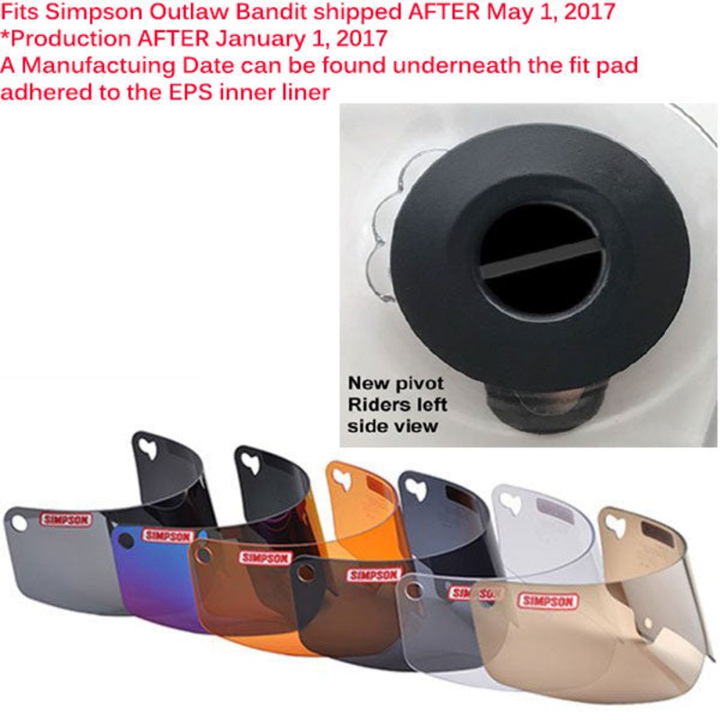 Simpson – Outlaw Bandit Helmet Shields Gen 2