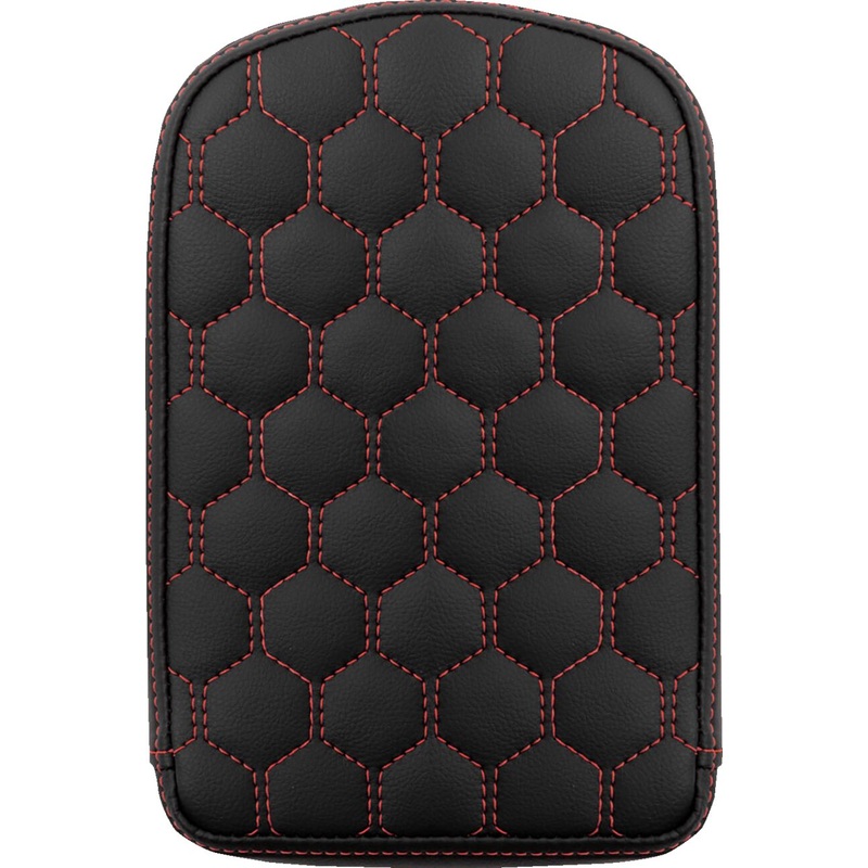 Sissy Bar Pad Tall HC, Red Stitch