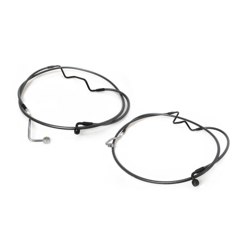 +2in. Over Lower Front Brake Line – Black. Fits Touring 2014up ABS.