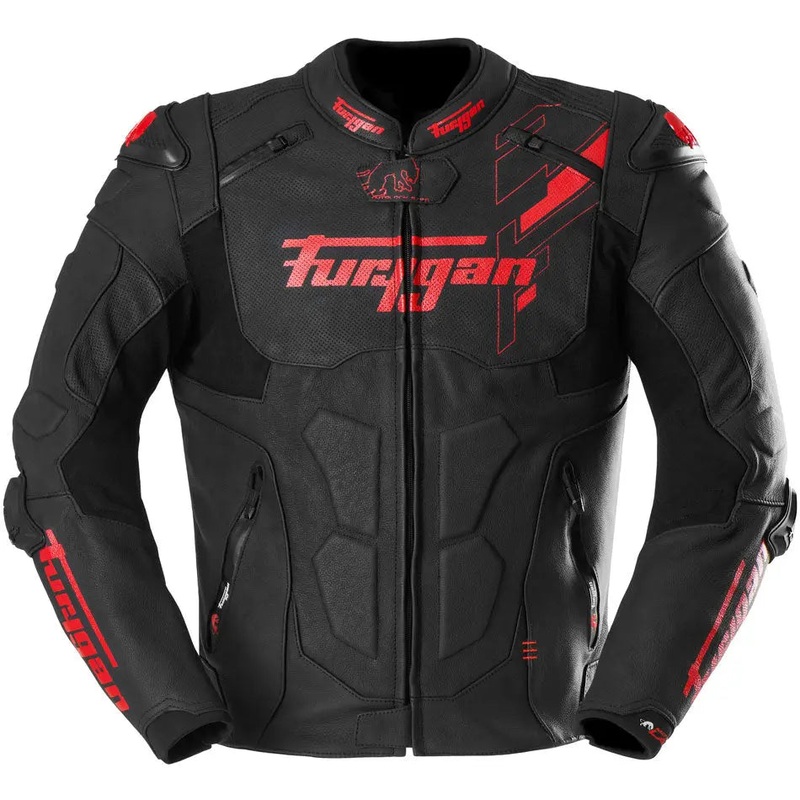 Furygan Raptor Evo 3 Leather Jacket Black / Red / Red