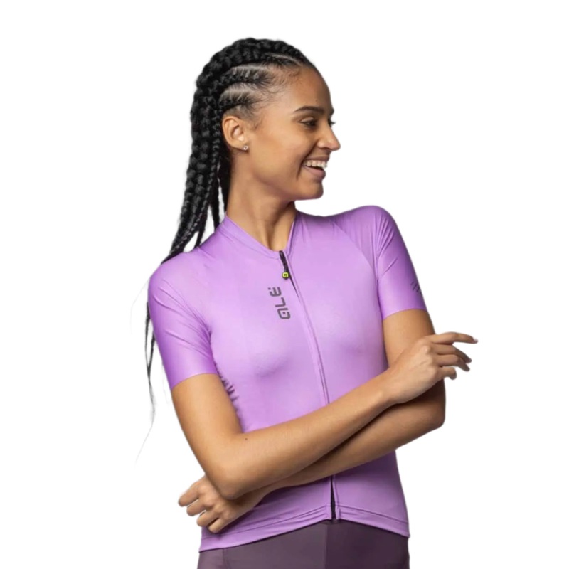 Ale Clothing Colour Block 2.0 Pragma Ladies Short Sleeves Cycle Jersey Purple / Pink