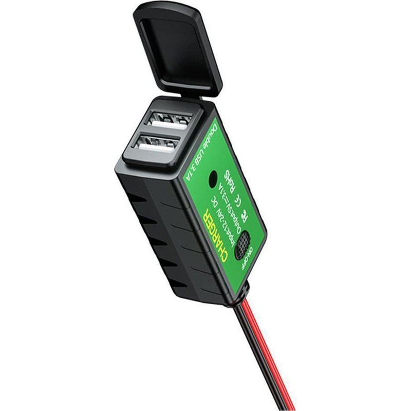 Bike It Power Supply Twin USB With On/Off – Input DC12-24v, Output DC5v 3.1a