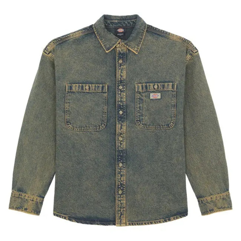 Dickies Houston Shirt Yellow Fade Indigo