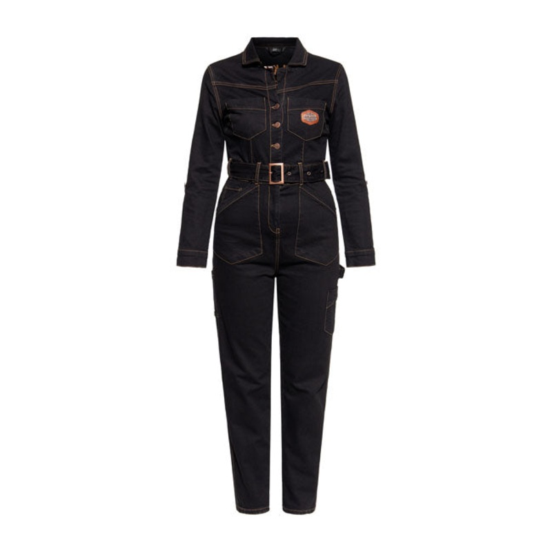 King Kerosin Queen Kerosin Workwear Ladies Overall Black
