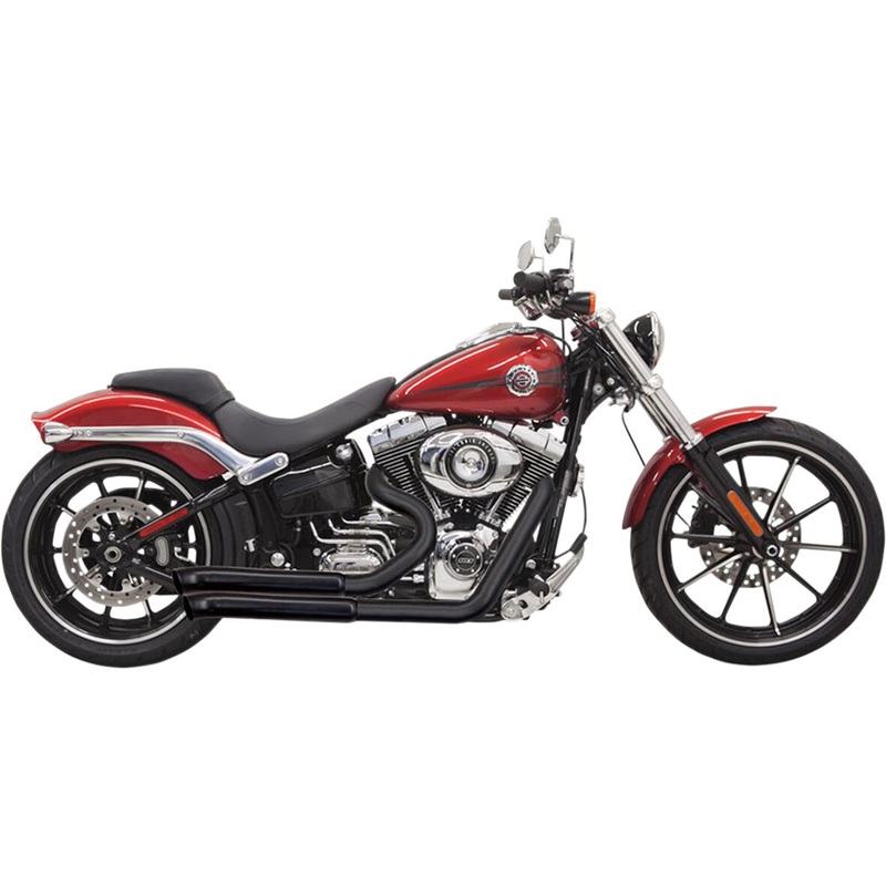 Pro Street Turn Out Exhaust System, Black – Softail Breakout