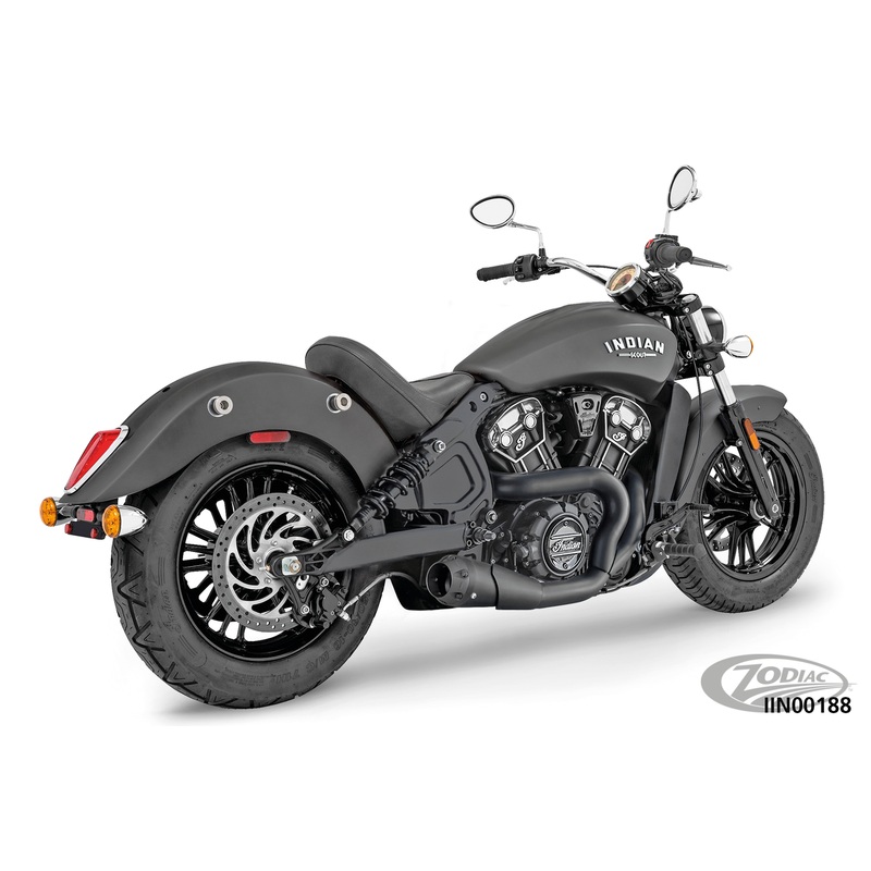Indian Scout exhaust 2-into-1 shorty Freedom Performance  US Outlaw Black