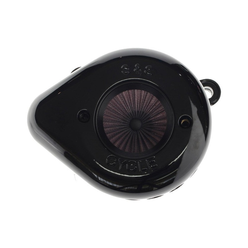 Air Stinger Stealth Air Cleaner- Black Teardrop. Big Twins ’93-17 CV Carb or Cable EFI.