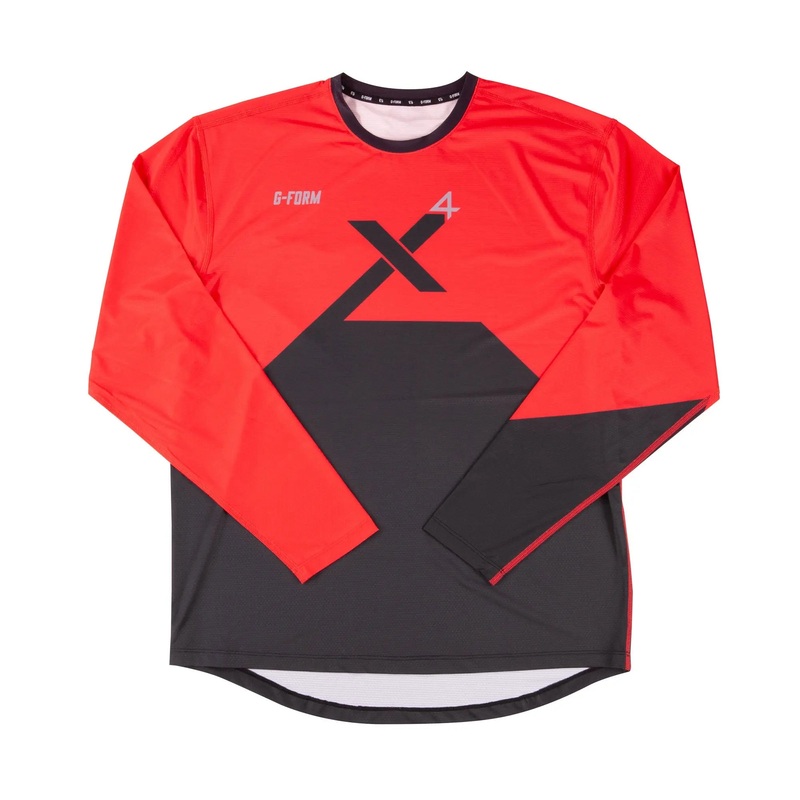 G-Form Pro-X4 Youth Long Sleeves Bike Cycle Jersey Red / Black