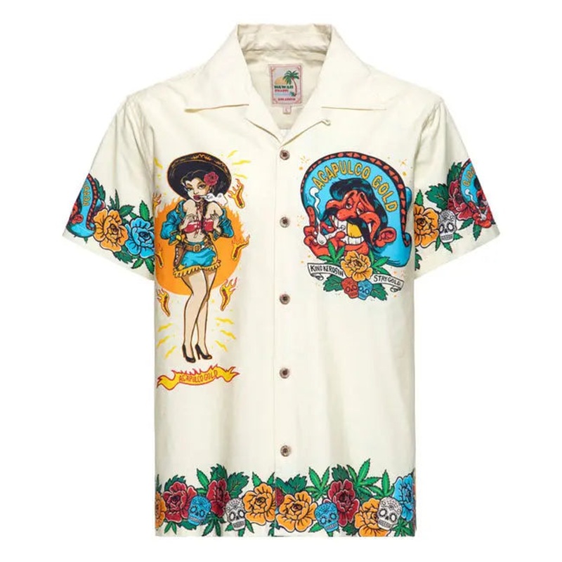 King Kerosin Acapulco Hawaii Shirt Off-White