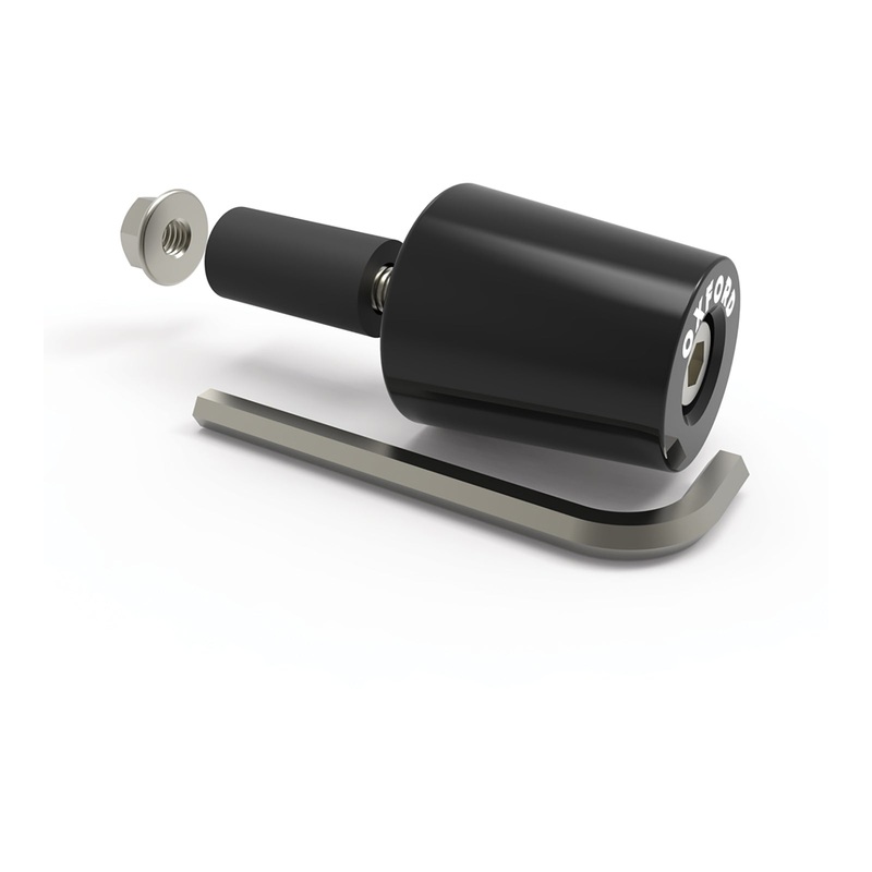 Oxford Handlebar End Weights – Black Anodised 67g (Pair)
