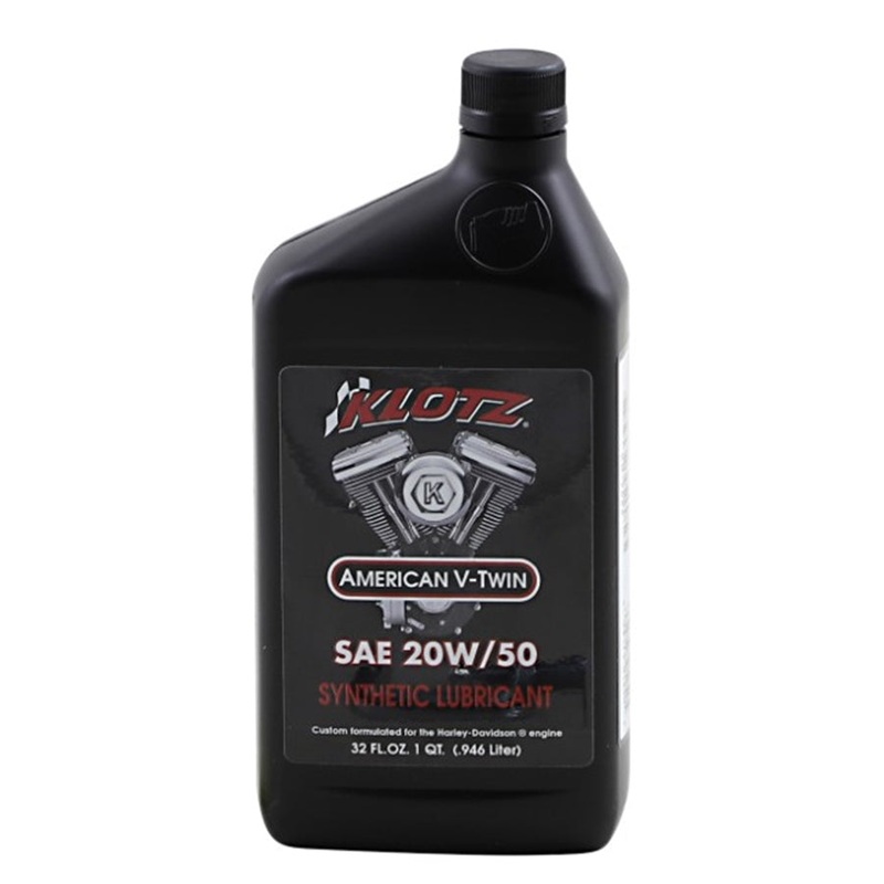Klotz 20W-50 Premium American V-Twin Synthetic Engine Oil.