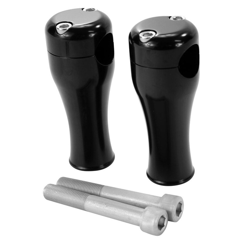 TC Bros. 4″ Black Springer Risers for 1″ Diameter Handlebars