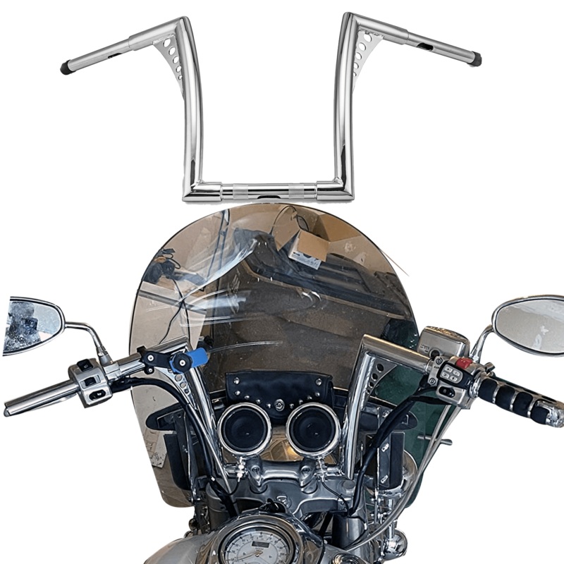 Harley Sportster Softail Road Glide King w/1″ Clamp Riser 12″ APE Hanger Handlebars
