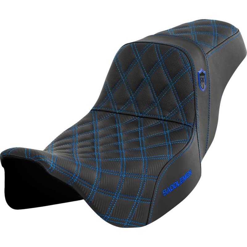 SDC Pro Series Performance Gripper Seat, Blue Stitch – 08-23 Touring
