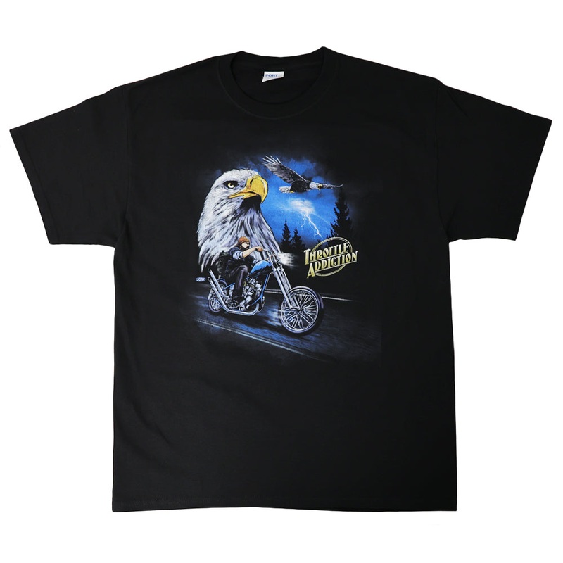 Throttle Addiction Vintage Eagle T-Shirt