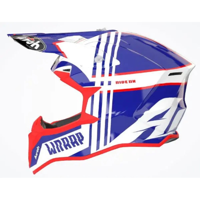 Airoh Wraap Youth Broken Gloss Blue / Red