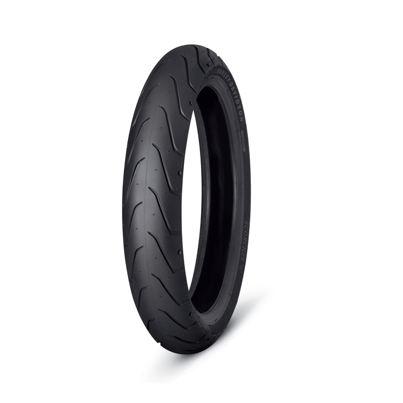 Harley Davidson 43100017 Michelin Scorcher Tire Series – 100/80-17 Blackwall – 17 in. Front TIRE,FR,100/80-17,MICH,CO-BRAN