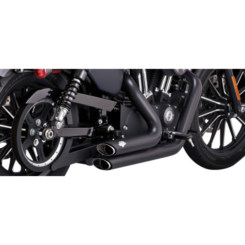 Shortshots Staggered Exhaust System 2014-2021 Sportster – Black