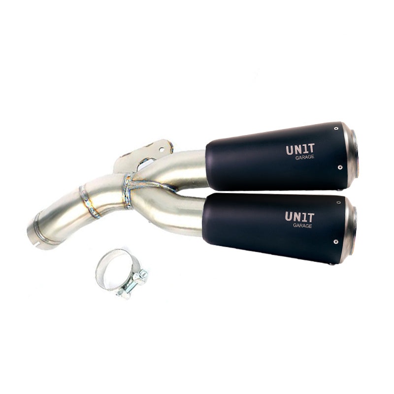 Unit Garage R9T Series Titanium Double Low Level Exhaust – Black