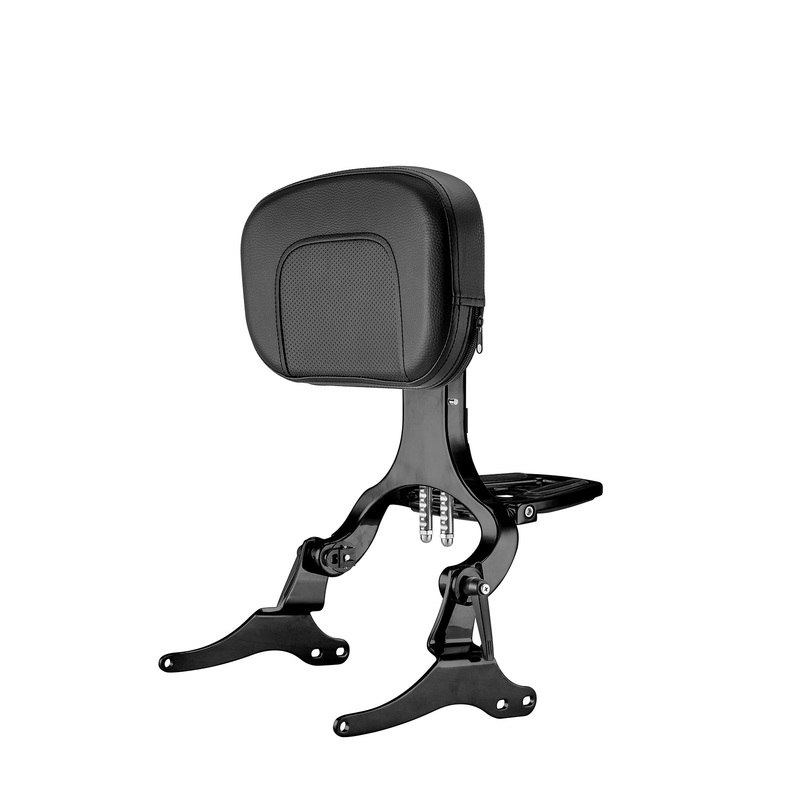 1998-2008 Harley Touring Road King Street Glide Gloss Black Multi-Purpose Adjustable Backrest