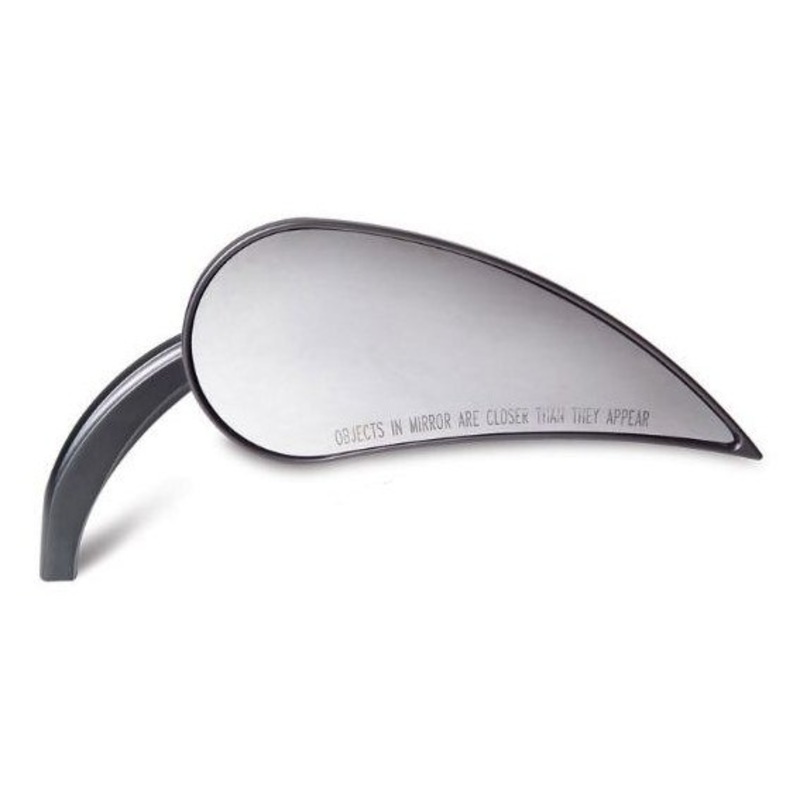 Arlen Ness – Rad III Teardrop Mirror with Diecast Stem Black (RHS)