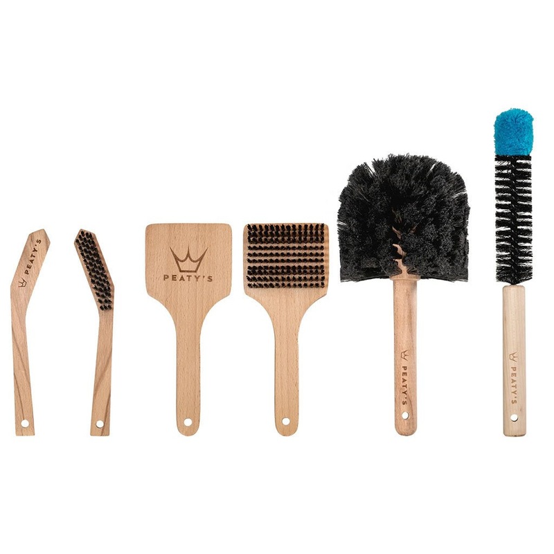 Peatys Bicycle Brush Set – Beech Wood – 4 Piece Kit