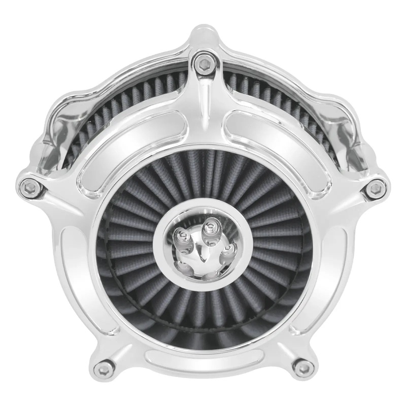 Chrome Spike Air Cleaner Grey/Blue Intake Filter Fit Harley Sportster XL 2004-2022