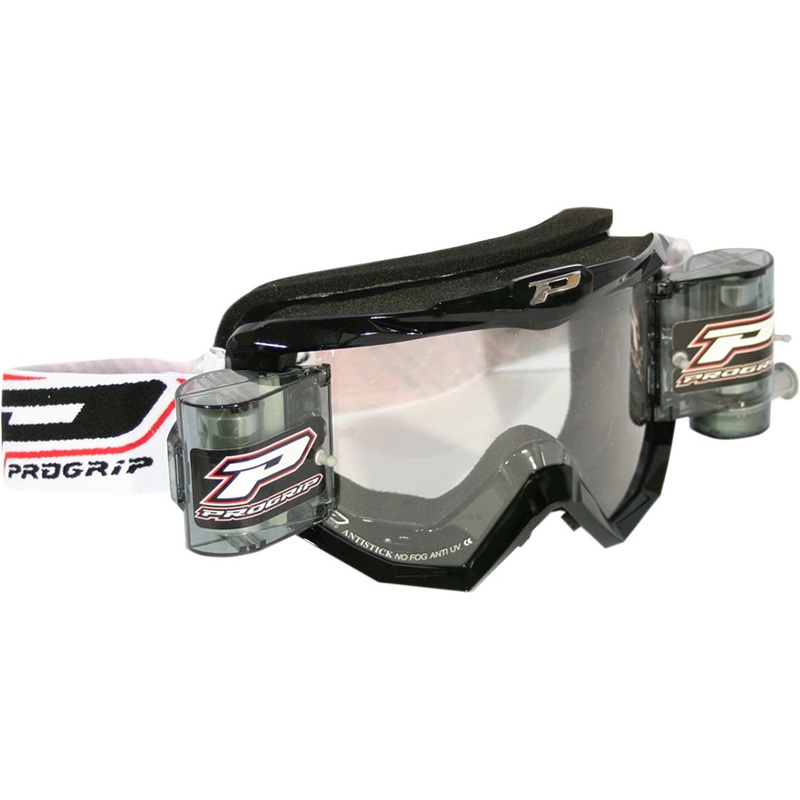 Pro Grip Goggles MX / Enduro With Roll Off Black 3208 Lens Clear